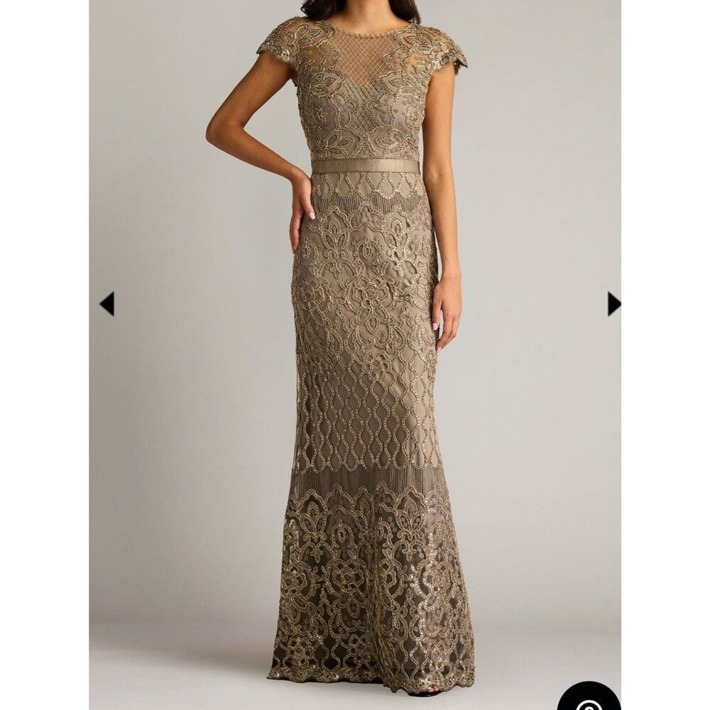 Tadashi Shoji Miranda Sequin Embroidered Gown BJK18795LX